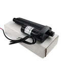 Heavy Duty Linear Actuator Motor DC 12V 24V Smooth Stroke on white background, showing 150mm stroke and wiring.