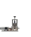 Solid Build Wire Stripper Machine For Fast Cable Prep And Household Wiring Fixes No Sweat Electric Stripping Tool side view of heavy-duty metal design with motor and controls.