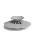 Dual Purpose Silicone Shower Drain Stopper And Hair Catcher Kills Sticky Pipe Buildup Quick Slides Right Inside Tub Overflow Flexible Silicone Ring Sleek Grey Tone