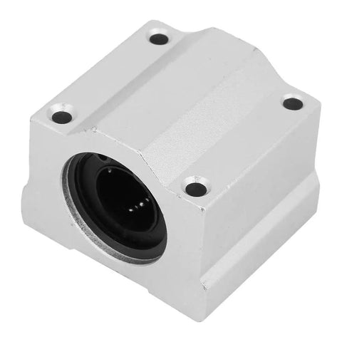 Heavy Duty Aluminum Alloy Linear Motion Ball Bearing Slide Block Bushing, 16mm ID, 38.5mm H, featuring a smooth glide design.