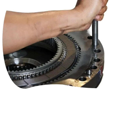 Real Badass 10 Ton Hydraulic Ram Rod Replacement Hub Puller Compatible With Pulleys Gear Hubs And Bearings Built For Heavy Daily Shop Work Without Breaking A Sweat, inserted into a gear assembly.