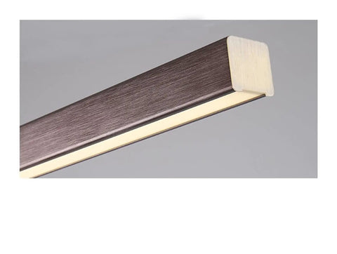 LED Long Modern Pendant Light Simple Style Droplight for Dining Room Restaurant Decoration Long Hanging Lamp Lighting Fixture, Brown finish
