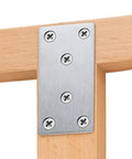Flat Corner Brace Plates With Fixing Screws Stainless Steel Heavy Duty 98mm Brackets Set Of 10 For Fastening Furniture DIY Home Upgrades
