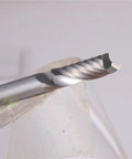 Pro 10 Piece Single Flute Up Cut Spiral End Mill Router Bit Set For Wood And Acrylic 3 175mm to 12mm detailed view of spiral end mill cutter.