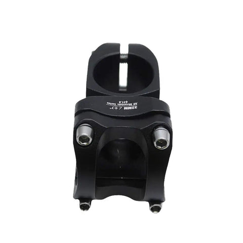 Beefy 25.4mm Handlebar Stem For 28.6mm Fork 32mm Aluminum Short Stem For Road Mountain And BMX Bikes One And One Eighth Inch Front End With Four Bolt Clamp And Easy Install, front view