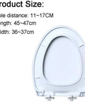 Heavy Duty Raised Toilet Seat Aid With Thickened Cushioned Top For Major Leg Support Quick Release Lids. Dimensions shown.