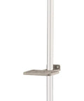Outdoor Shower Fixture System With Rustproof Riser And Extension, Double Handle Faucet, Shower Head And Soap Dish, Polished Chrome