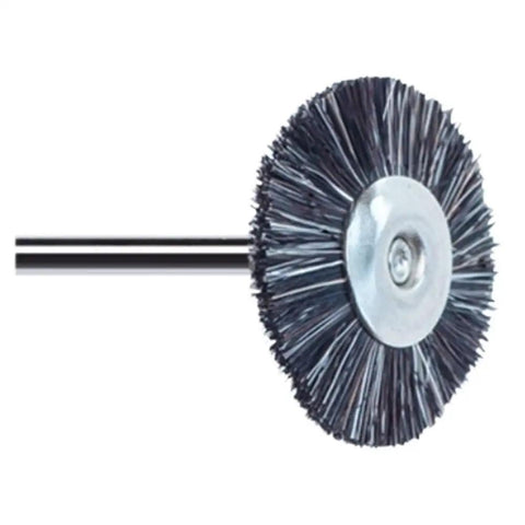Get These Sweet 10Pcs Lab Polishing Brushes With The Perfect 2.35mm Shank To Rock Your Rotary Tool Like A Boss For Ultimate Buffing And Cleaning On Metal Plastic Glass And Lab Gear Without Any Hassle At All, black brush head, 22mm diameter.