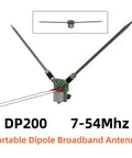 7-54MHz 200W Portable Dipole Antenna With Stainless Steel Telescopic Design for UV Band Horizontal Polarization