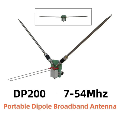7-54MHz 200W Portable Dipole Antenna With Stainless Steel Telescopic Design for UV Band Horizontal Polarization