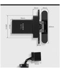 Invisible Hinges Set With Automatic Closing And Adjustable Hydraulic Buffer for secret doors with dimensions shown