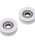 U Groove Pulley Kit 4 Pcs Nylon Guide Wheels For Doors Windows Cabinets Drawers And Printers 6x24x9mm White Built To Last Smooth Glide Heavy Duty Rollers, two white nylon wheels