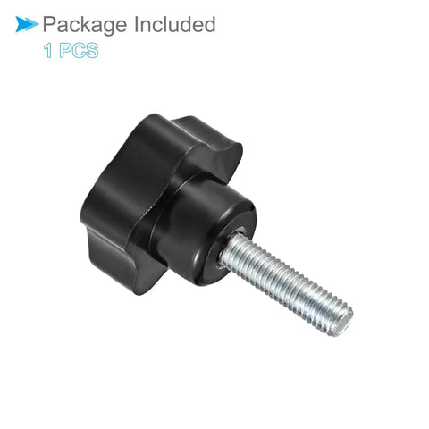 Star Clamping Knobs M8 Thread 21mm Stud 30mm Head Black Plastic Thumb Screw Hand Grips For Lathe Machinery Secure Quick Adjust 1 Piece