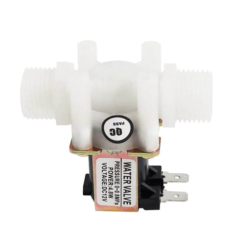 DC 12V 1/2 Inch Solenoid Valve NC Normally Closed Water Inlet Flow Switch front view