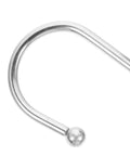 Single hook of 12 Piece Half Frosted Silver Snowflake Shower Curtain Hooks Set For Easy Glide Bathroom Drapery Rings And Window Curtain Hangers