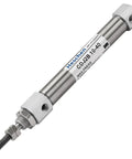 Slim Stainless Steel Air Pneumatic Cylinder CDJ2B 10 40 With M5 Port 10mm Bore 40mm Stroke shown on white background