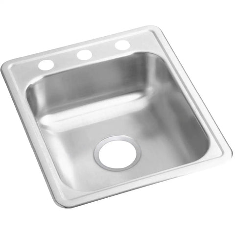 Dayton Single Bowl Drop In Stainless Steel Bar Sink 17 By 21 Inches 22 Gauge Pro Grade ADA Compliant Above Counter Installation