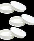 White 50 Mm Round Hole Plugs Set Of 6 For Flush Snap In Covers And Screw Hole Caps For Sheet Metal Panels Tubes Doors Cabinets And Furniture