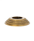 Aluminum Escutcheon Plate 3.13 Inch Outer Diameter Radiator Flange With Lacquered Antique Gold Finish, side view
