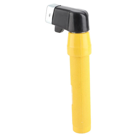 Heavy Duty Welding Electrode Clamp 400A Universal Fit With Ergonomic Handle For Easy Grip And Less Fatigue While Working Yellow Color side view