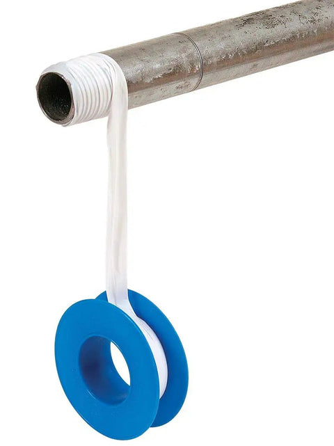 PTFE Pipe Sealant Tape Half Inch By One Hundred Inch White On Plastic Spool The Go To Leak Proof Thread Sealing Tape for Plumbing on pipe