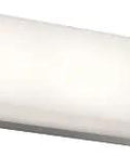 Impello 18.25 Inch LED Linear Vanity Light In Antique Pewter With Satin Etched White Glass shown against white background.
