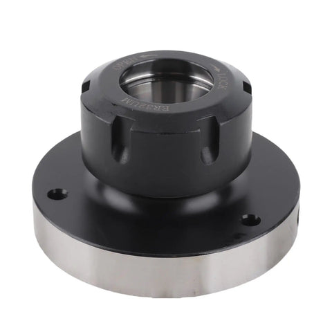 Compact Clamping Collet Chuck For Cnc Milling Machine And Lathe With Er32 80Mm Diameter Stable Carbon Steel Build, top view.