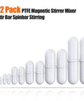 White PTFE Magnetic Stir Bar Set For Magnetic Stirrer And Mixer Octagon Spinbar Teflon Stirring Bar 12 Piece Kit Pro Grade Lab Gear