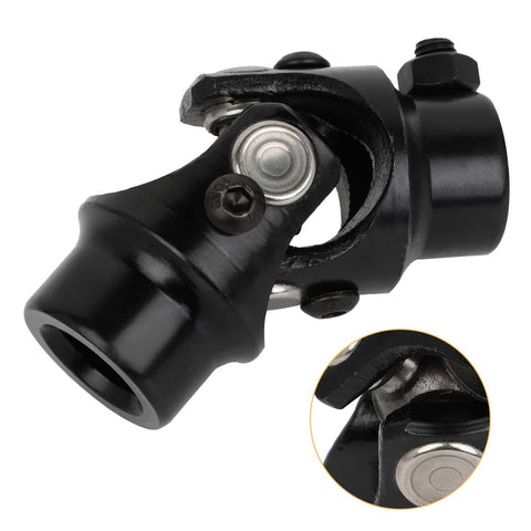 3/4-36 Spline To 3/4 Inch Round U-Joint Steering Universal Joint Coupling Black 83mm Beefed-Up Drop-In Replacement