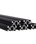Five Pack 78.7 Inch V Slot 2040 Aluminum Extrusion Set European Standard Anodized Linear Rail For 3D Printers And CNC DIY Projects 2000mm Black