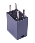 Top Shelf Hella Durable 12V DC 40 Ampere 4 Pin Multi Purpose Car Relay Featuring Sweet Quick Connect Terminal For Auto Ac Fuse Box And Cooling Fan Direct Replacement For Oem 13500114. Close-up of a 4-pin relay with shiny metal connectors.