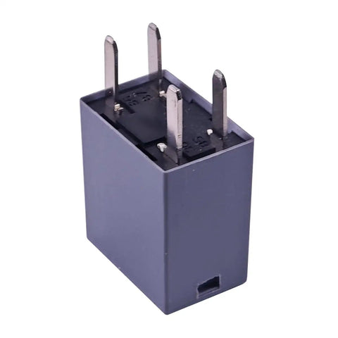 Top Shelf Hella Durable 12V DC 40 Ampere 4 Pin Multi Purpose Car Relay Featuring Sweet Quick Connect Terminal For Auto Ac Fuse Box And Cooling Fan Direct Replacement For Oem 13500114. Close-up of a 4-pin relay with shiny metal connectors.