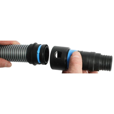 Connecting hose components of the Assembled Quick Click Dust Separator And 5 Gallon Locking Collection Bin With Caster Dolly Power Tool Adapter Set