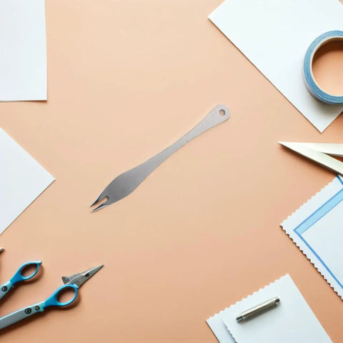 Straight Up Precision Leather Marking Divider And Adjustable Stainless Steel Wing Creaser with workspace tools