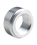 Pair Of 3/8 Inch NPT Aluminum Weld On Bung Fittings For Fuel Tanks Lightweight 6061 Alloy close-up view