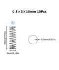 Light Load Compression Spring Kit for Bambu Lab 3D Printers, 0.3x3x10mm springs, small steel springs for fine tuning and smooth motion