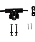 Heavy Duty Sliding Bolt Gate Latch For Wood Fences And Metal Gates WeatherGuard Coated Cold Rolled Steel Padlock Compatible Black Finish Left Or Right Hand Install Weatherproof Outdoor Gate Hardware
