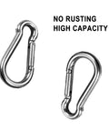 Metal carabiners for Two Pack Tree Swing Straps Hanging Kit For Tree Swing Seats Hammocks Planks And Gym Cables Durable Nylon Fitness Pull Up Straps Weather Resistant Easy Install Heavy Duty Swing Kit