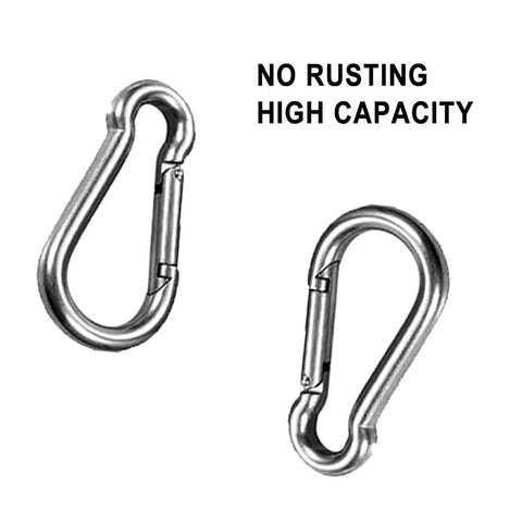 Metal carabiners for Two Pack Tree Swing Straps Hanging Kit For Tree Swing Seats Hammocks Planks And Gym Cables Durable Nylon Fitness Pull Up Straps Weather Resistant Easy Install Heavy Duty Swing Kit