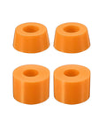Skateboard Truck Bushings 2 Pack 90A PU Longboard Rebuild Kit, orange cylinders and tapered bushings for smooth turning.
