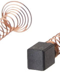 Gray Carbon Motor Brush Set For Rotary Tools And Contour Sanders Restores Power To Corded Tools Including Master Mechanic Mm3750 Mm3950 And Models 275 285 395 410 595 Two Pack Replacement Brushes Quick Install, showing two carbon brushes with copper springs