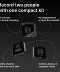 Wireless Pro Compact Wireless Microphone System With Timecode And 32 Bit Float Onboard Recording features and compatibility.
