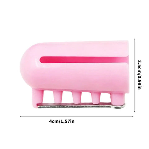 Finger Protector Sleeves for Easy Needle Threading in Crochet, Knitting, Sewing and Weaving with a Handy Threader Tool for Faster Stitches, Pro Grade Comfort, and Precise Crafting at Home and in the Studio, pink ABS, 4cm x 2.5cm