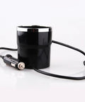 Top Shelf 50 Watt Stainless Steel Car Kettle And Portable Electric Water Heater For Drivers, black kettle with car adapter.