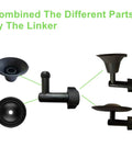 Assembly diagram showing parts of a Heavy Duty Air Plunger For Toilet And Drain Unclogger With 80 Psi Power Toilet Auger And Drain Snake