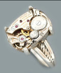 Steampunk Gear Ring With Time Traveler Design Metal Alloy Mechanical Ring Dope Biker Hip Hop Style Unisex Ring Size 10 Premium Craftsmanship