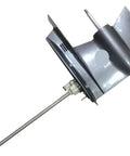 Heavy Duty Lower Unit Assembly Long For 85HP 2 Stroke Outboard Boat Motor With Long Drive Shaft Tough As Nails Replacement Part 692-45300-16-8D And 692-45300-00 side view showing stainless steel drive shaft and durable housing.