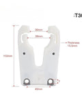 Rock Solid Precision CNC Milling Tool Holder With Heavy Duty Hardened Alloy Steel Build, dimensions shown with markings.