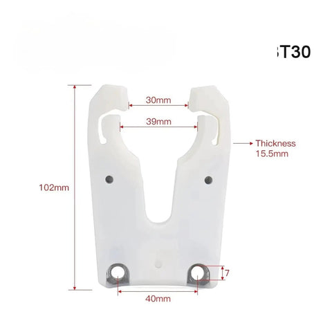 Rock Solid Precision CNC Milling Tool Holder With Heavy Duty Hardened Alloy Steel Build, dimensions shown with markings.