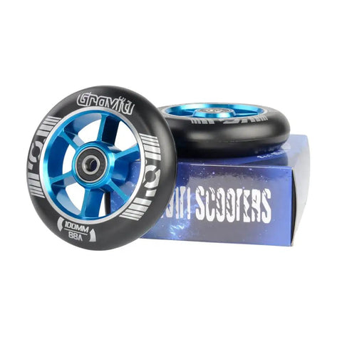 Pro Level Stunt Scooter Wheels With Abec 9 Bearings Cnc Aluminum Core And 88A Polyurethane For Smooth Dope Rides And Killer Trick Stability Dual Pack Fast Rolling Gear For Park Or Street Shredding Sessions